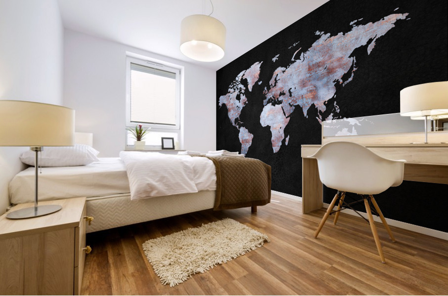 Artistic World Map XII Mural print
