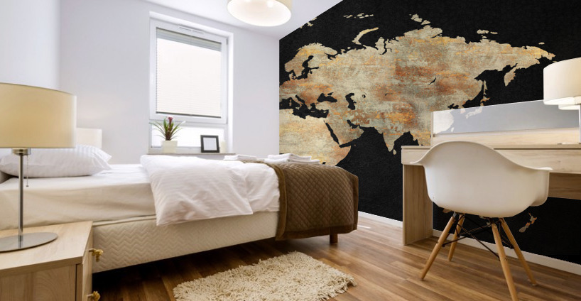 Artistic World Map XIII Mural print
