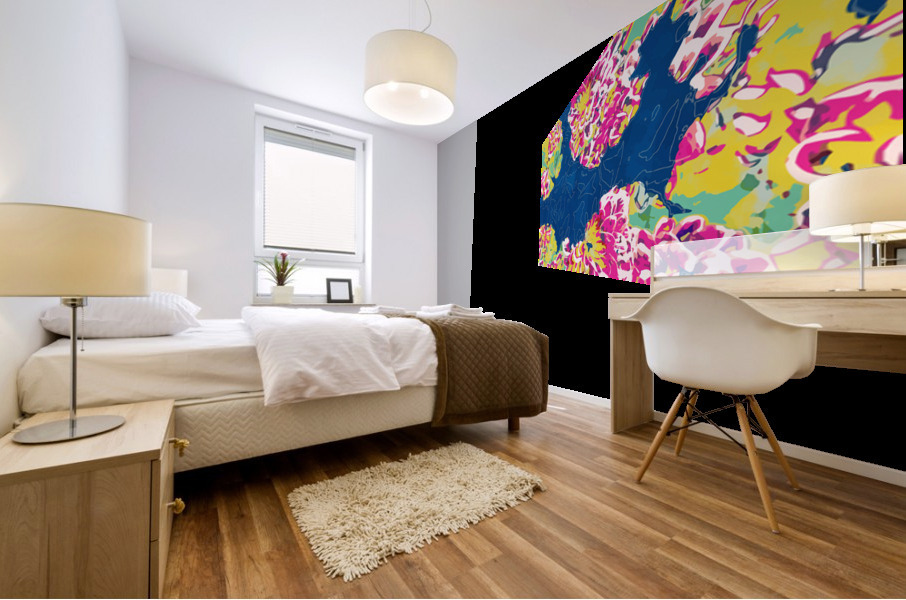 The soul becomes dyed with the color of its thoughts Mural print