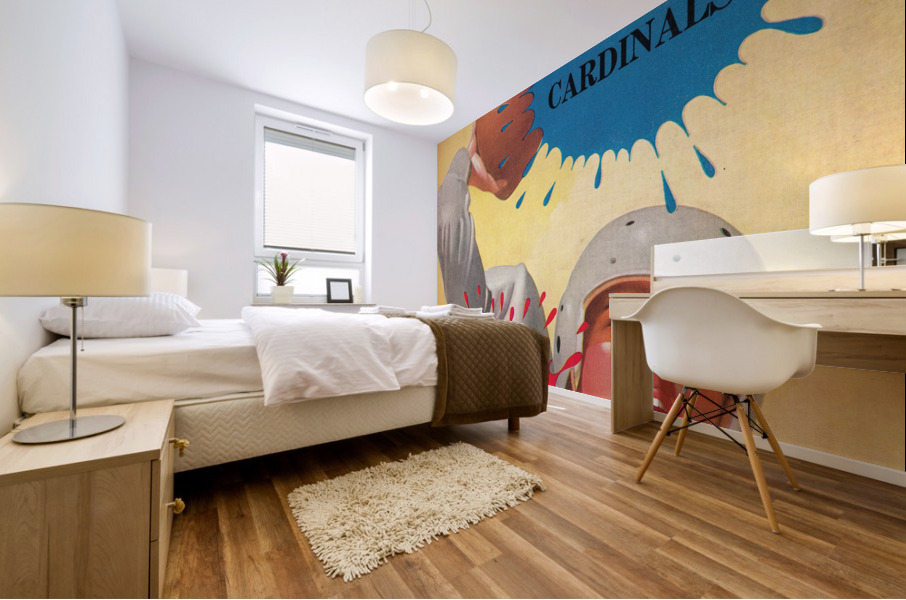 1950 Chicago Cardinals vs. Cleveland Browns Football Program Cover Art Mural print