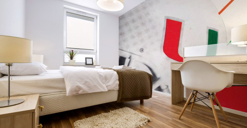 Retro Miami Hurricane Football Helmet Art Mural print