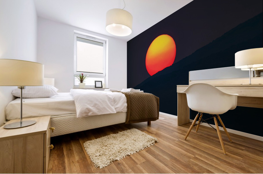 Sunrise Over the Mountain Mural print