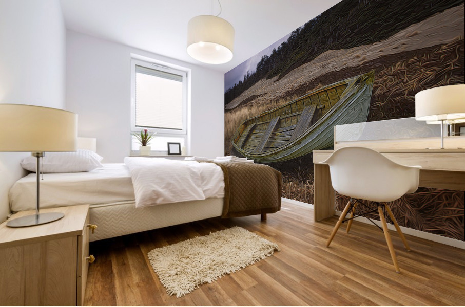 Clinker-built Rowboat Mural print
