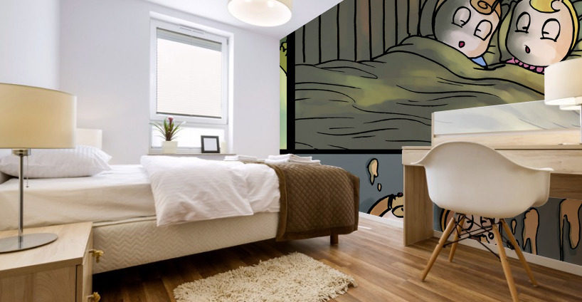 Mom and the Twins - 4 panel Favorites for Kids Room and Nursery - Bugville Critters Mural print