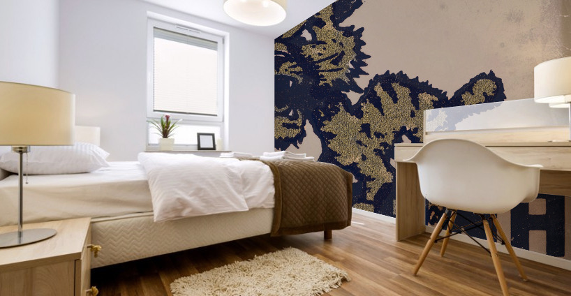 Vintage Montana State Bobcat Art Mural print