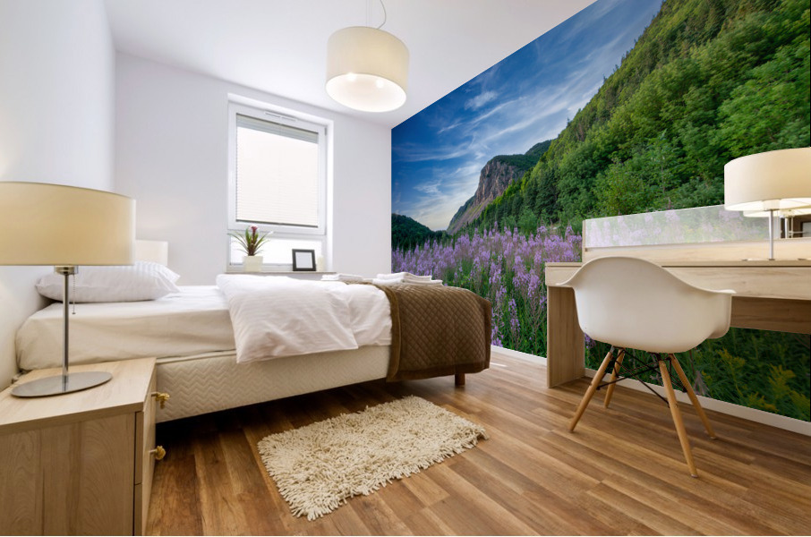 Fireweed at La Grand Falaise Mural print