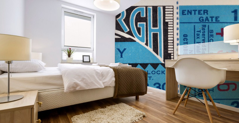 1933 Pittsburgh vs. Navy Football Ticket Art Mural print