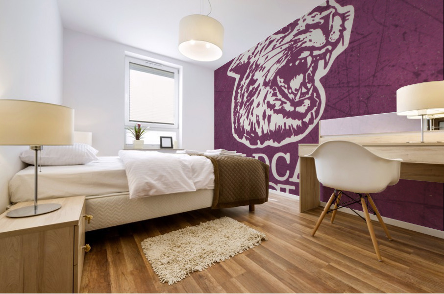 Retro Eighties KSU Wildcats Art Mural print