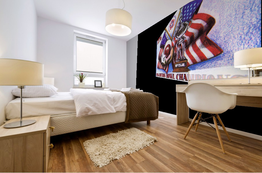 1976 Arkansas Razorbacks Ticket Stub Art Mural print