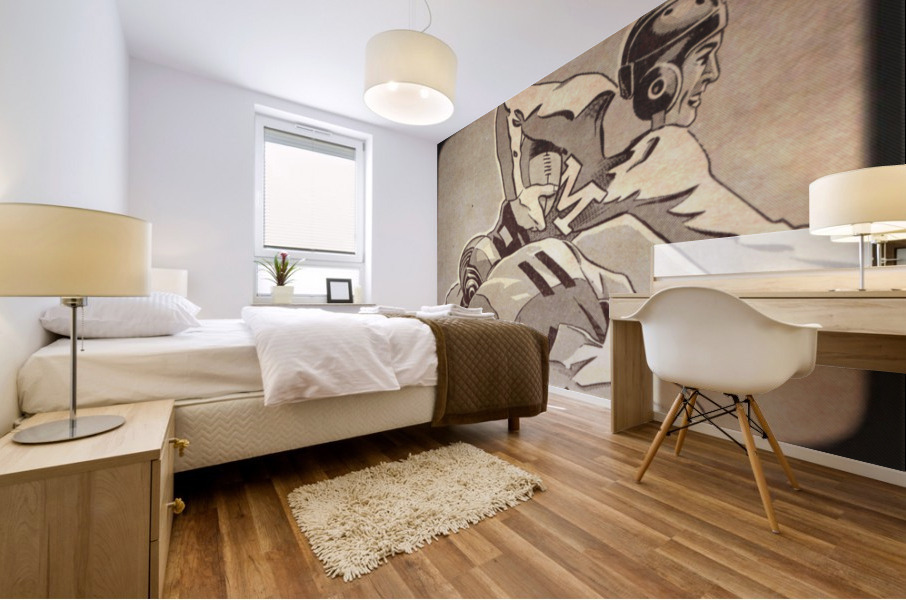 1938 Vintage Football Art | Row 1 Mural print