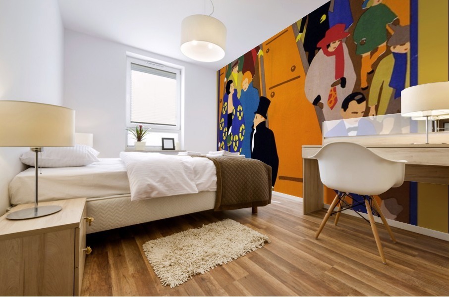 Brightest London travel poster Mural print