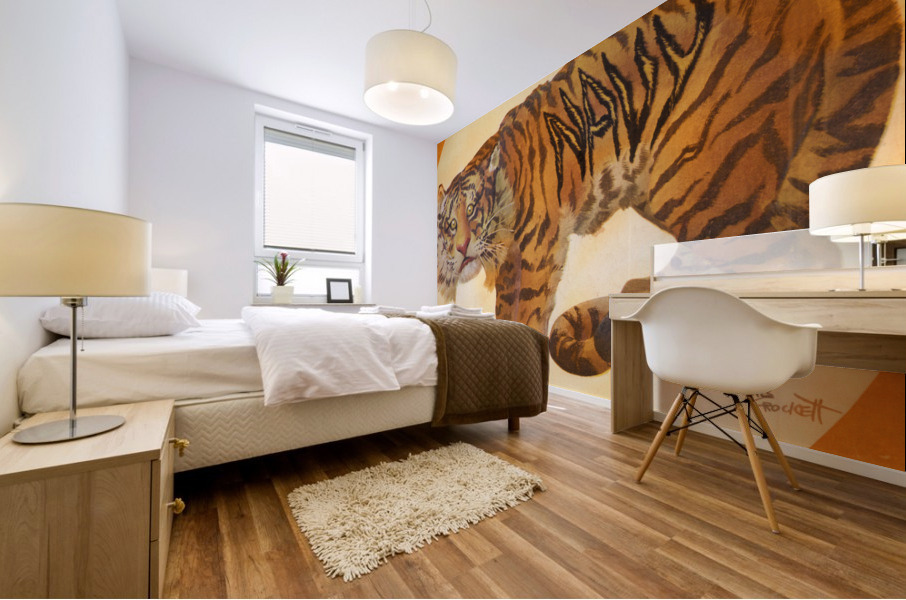 1949 Princeton Tiger Art by Gib Crockett | Row 1 Mural print