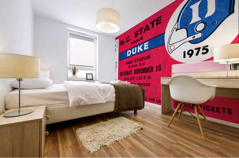 1975 Duke Blue Devils vs. NC State Wolfpack | Row 1 Mural print