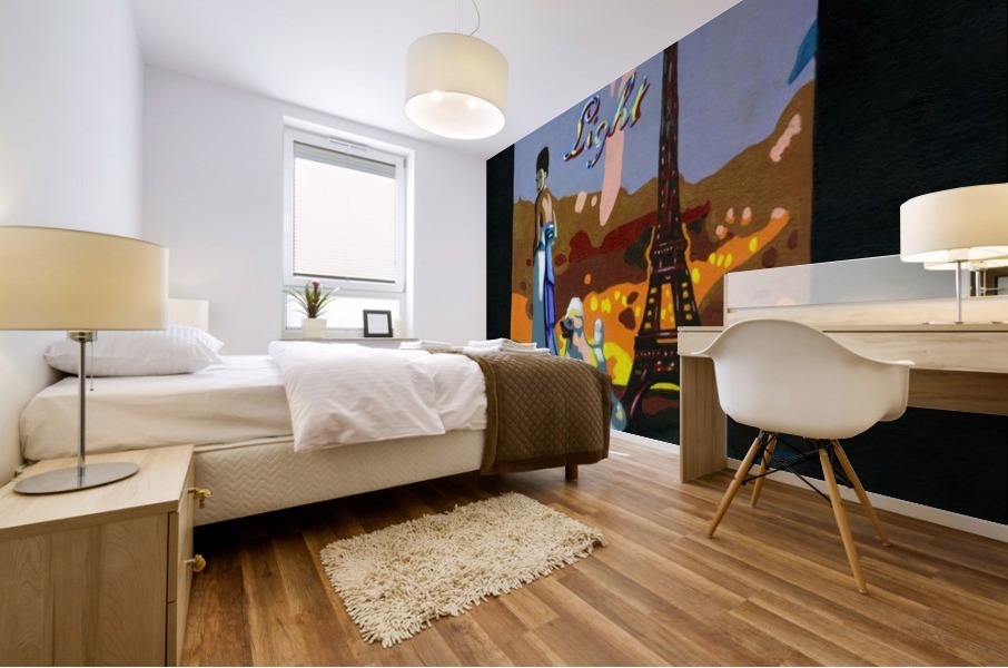 Paris City of Light Travel Poster Mural print