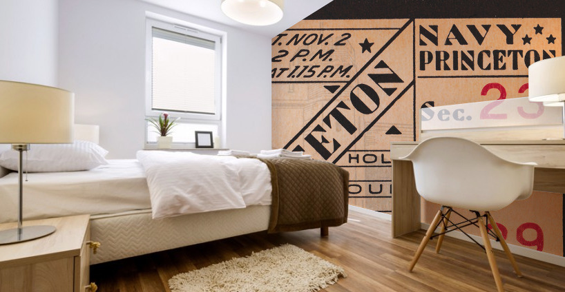 1935 Navy Midshipmen vs. Princeton Tigers Ticket Art Mural print