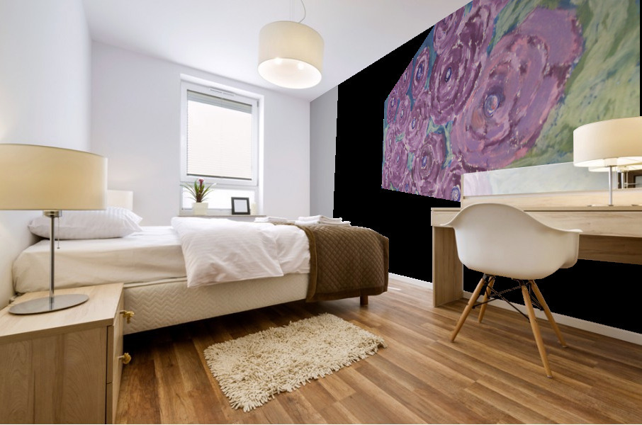 Purple flowers Mural print