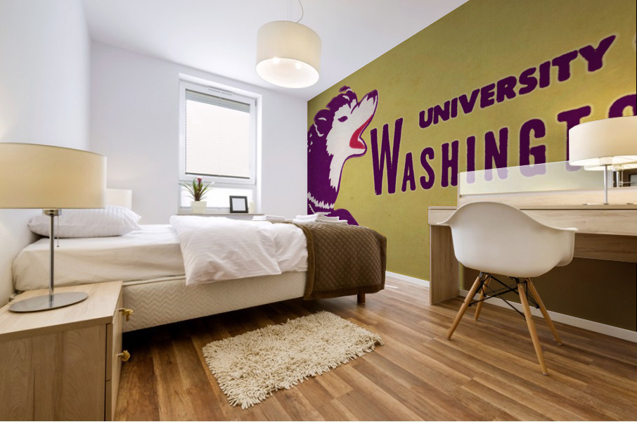 1950 Washington Husky Ticket Remix Art Mural print