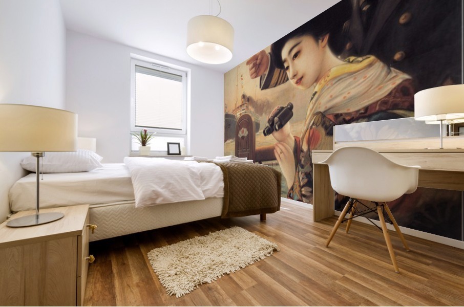 Vintage travel advertising poster by Oriental Steamship Company in 1919 Mural print