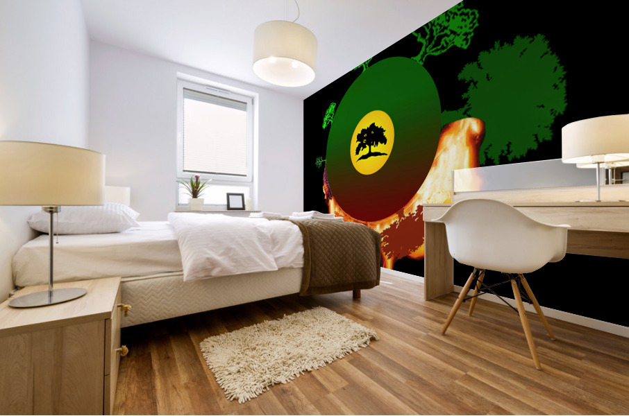 Burning Circle Mural print