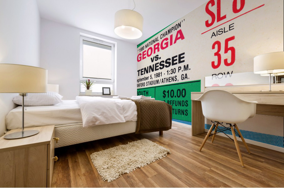 1981 Georgia vs. Tennessee Football Ticket Stub Art Mural print