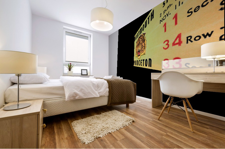 1939 Dartmouth vs. Princeton Football Ticket Stub Art Mural print