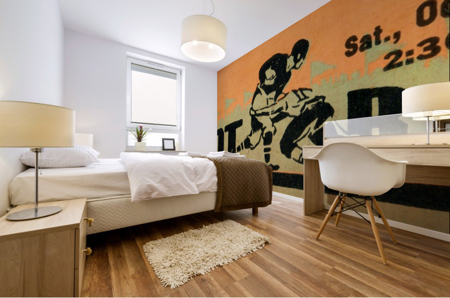 1939 Vintage Football Ticket Stub Remix Art Mural print