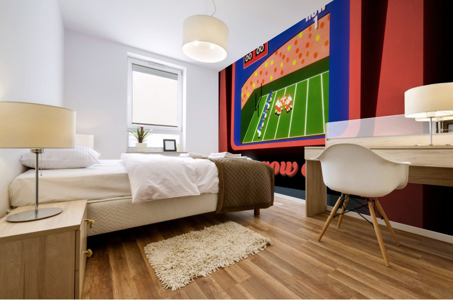 1988 Football Old School Arcade Video Game Art Mural print