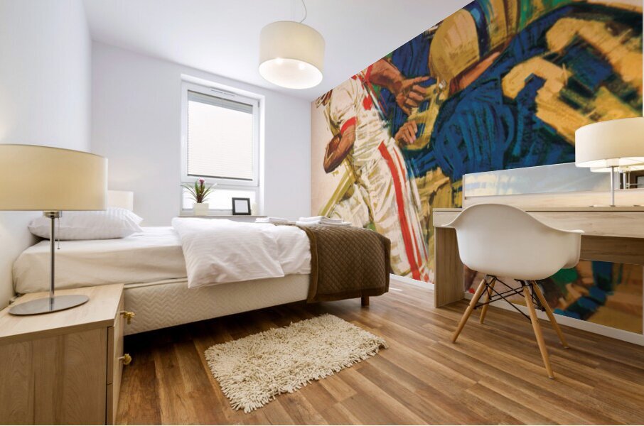 1966 Retro Football Action Art Cyber Monday 2021 Mural print