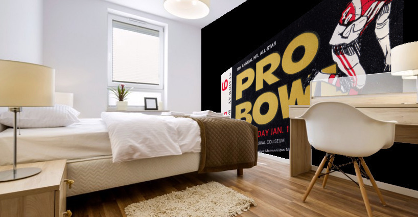 1969 Pro Bowl Football Ticket Stub Art Mural print