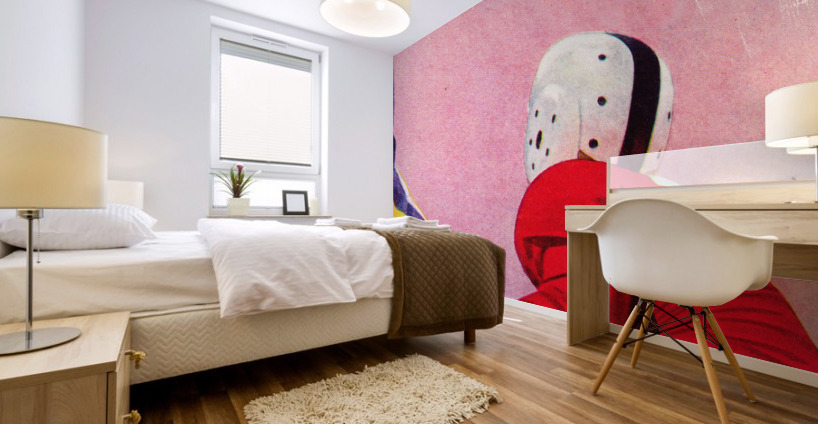 Vintage Football Quarterback Art  Mural print