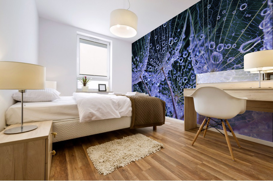 Rainy Day Salsify Mural print