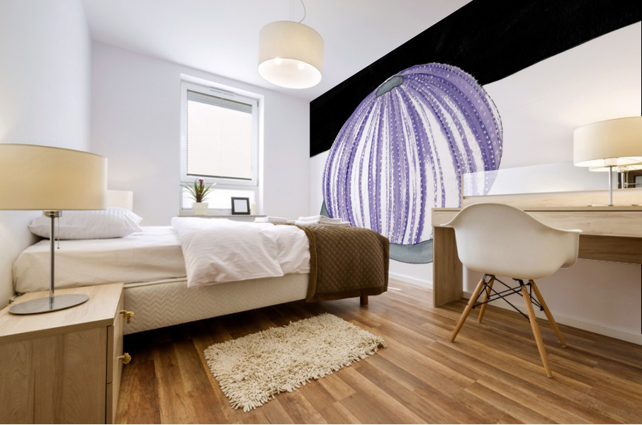 Purple Urchin Mural print