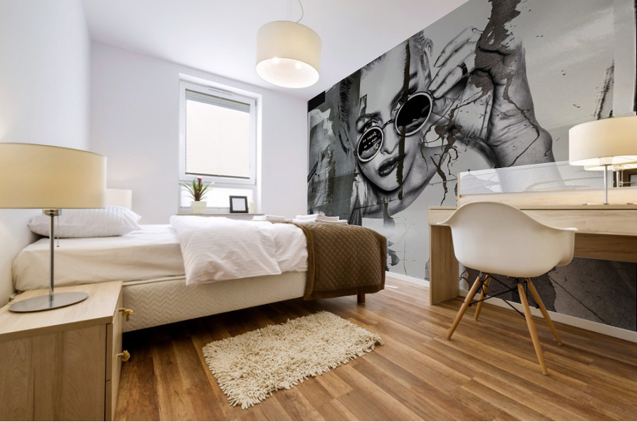 JAIME VOIR LA VIE EN NOIR ET BLANC  Mural print