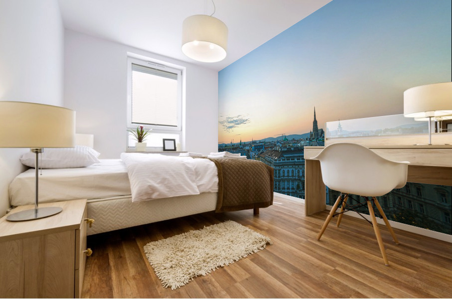 The City at Sunset Vienna Austria 1 of 3 Mural print