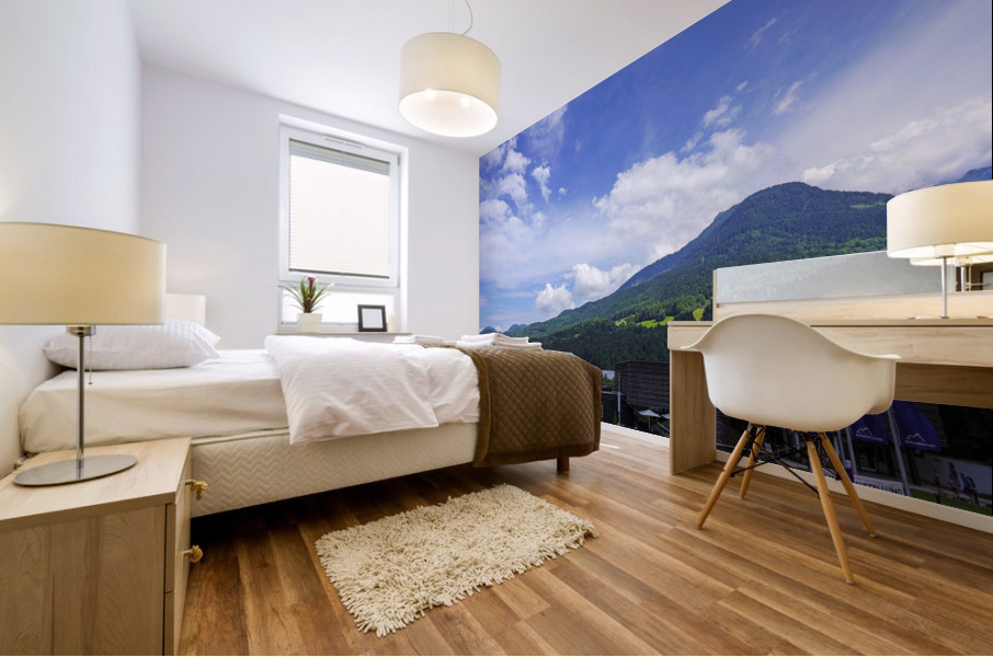 The Alpen Congress Hall in Berchtesgaden Germany in the Bavarian Alps with the Eagle Nest on Kehlstein Mountain Mural print