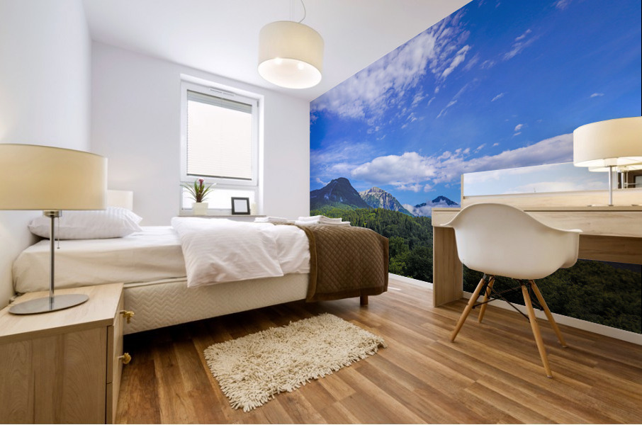 Berchtesgaden Town in Summer in Bavaria Germany 1 of 7 Mural print