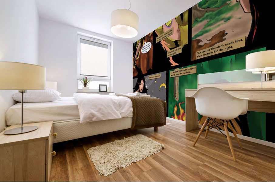 He Tells Her of the Dark Times That Come 2 of 2 Original Art from A Daughter of Kings the Ruin Mist Graphic Novel Limited Edition Celebrating The Tragic Love Story from the Books by Robert Stanek Mural print