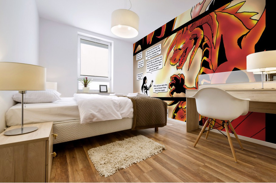 Her Human Heart Makes the Choice 1 of 2 Original Art from A Daughter of Kings the Ruin Mist Graphic Novel Limited Edition Celebrating The Tragic Love Story from the Books by Robert Stanek Mural print