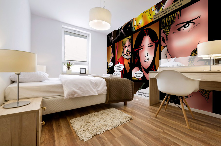 Serve Now or All Will Be Undone 1 of 2 Original Art from A Daughter of Kings the Ruin Mist Graphic Novel Limited Edition Celebrating The Tragic Love Story from the Books by Robert Stanek Mural print