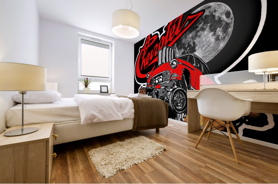 55 Chevy Gasser Mural print
