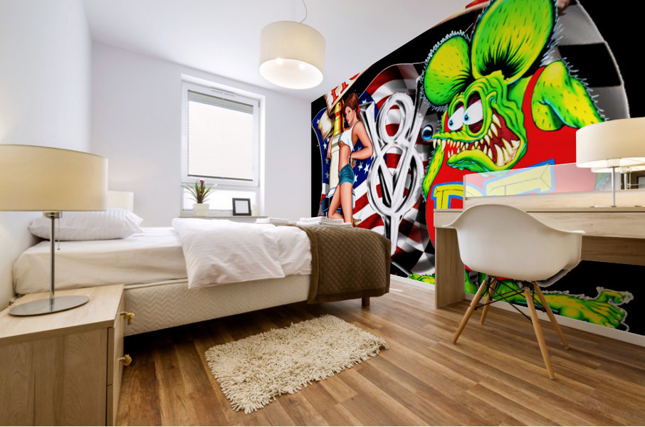 Hot Rod fink Mural print