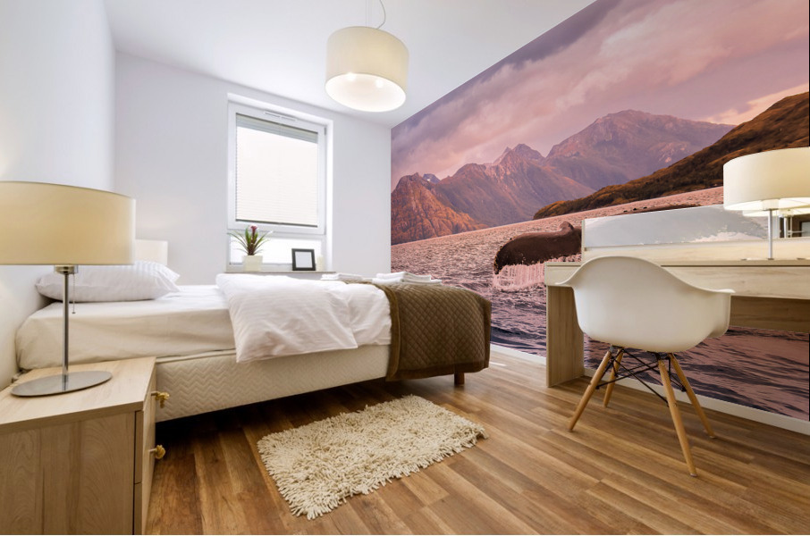 Whale Tail In the Mountains Mural print