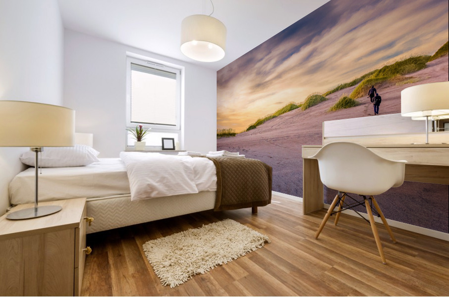 Stroll Through Vast Sand Dunes Mural print