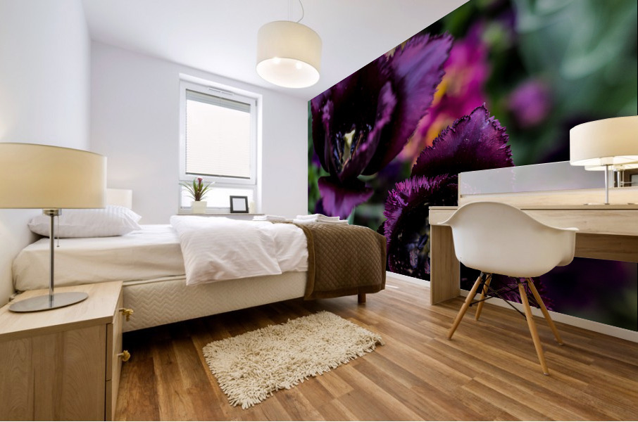 Purple Tulips Mural print