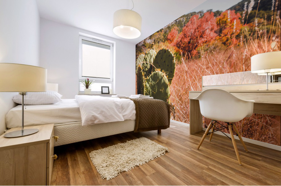 Cacti In The Fall Mural print