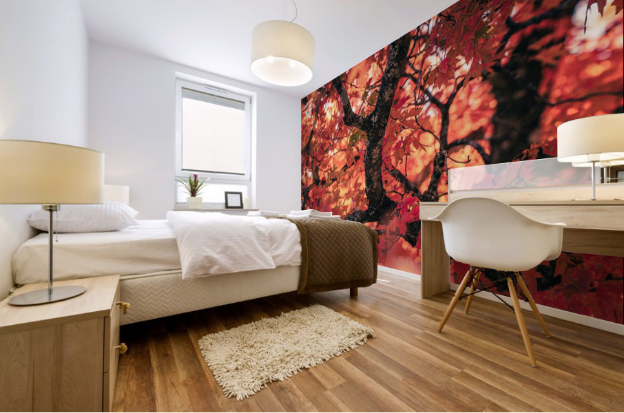 Vibrant Fall Tree Mural print