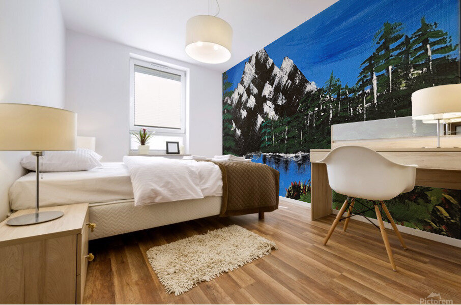 Snow Mountain sky Mural print