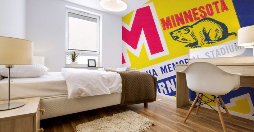 1951 Minnesota vs. California Football Ticket Art Mural print