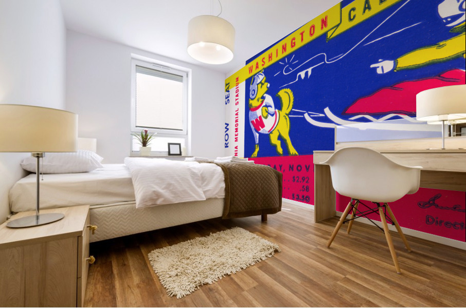 1953 Cal Bears vs. Washington Huskies Football Ticket Art Mural print