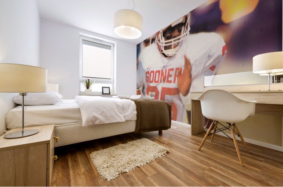 1987 Oklahoma Football Anthony Stafford Art Mural print